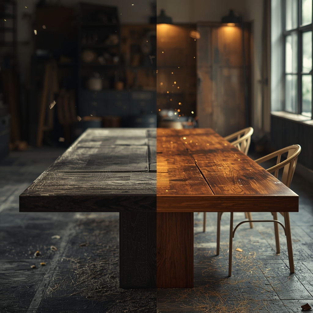From Worn Wood to Premium Table: A Stunning Transformation