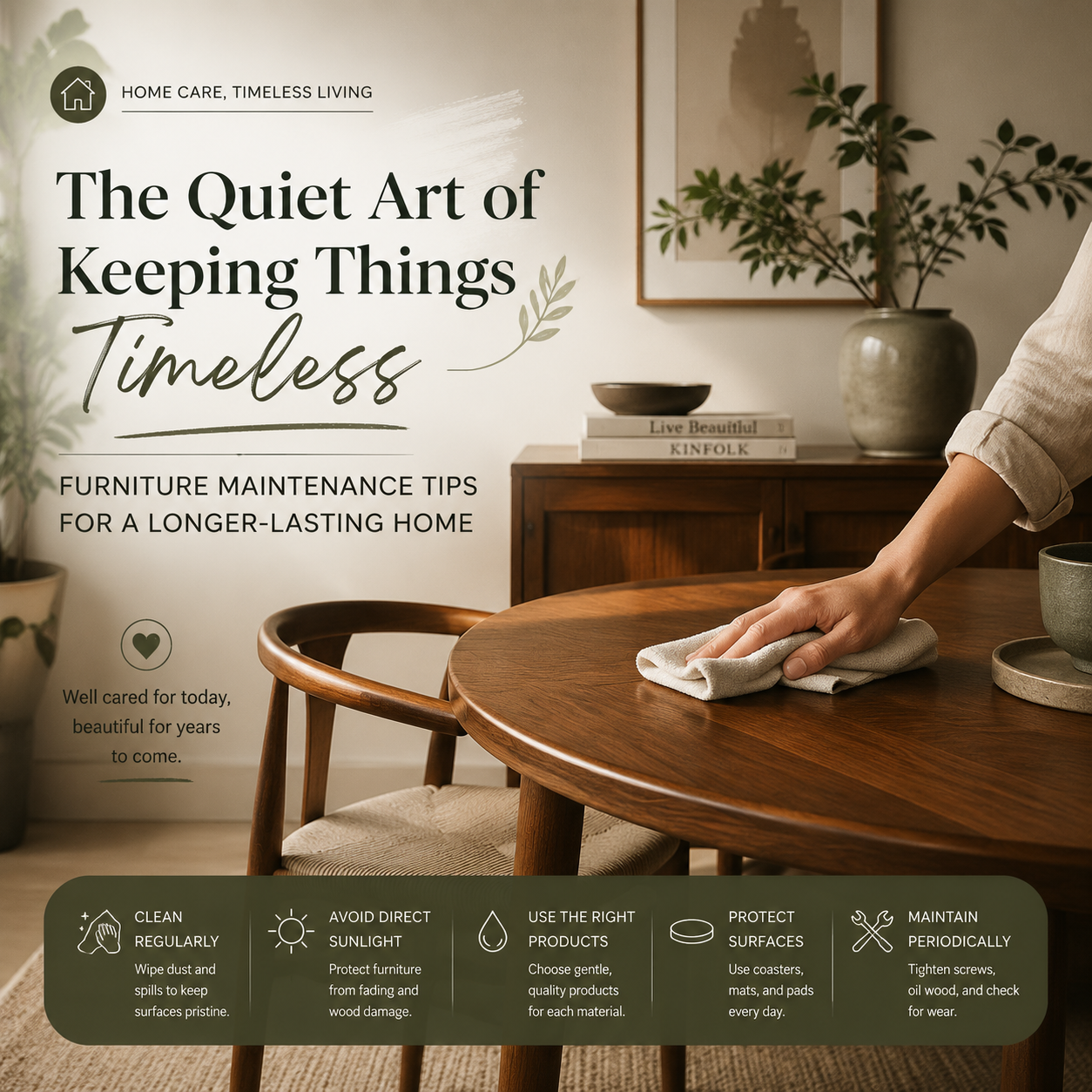 The Quiet Art of Keeping Things Timeless: Furniture Maintenance Tips for a Longer-Lasting Home